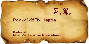 Porkoláb Magda névjegykártya